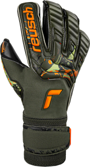 Reusch Attrakt Gold X Evolution Cut 5370064 5555 green grey front